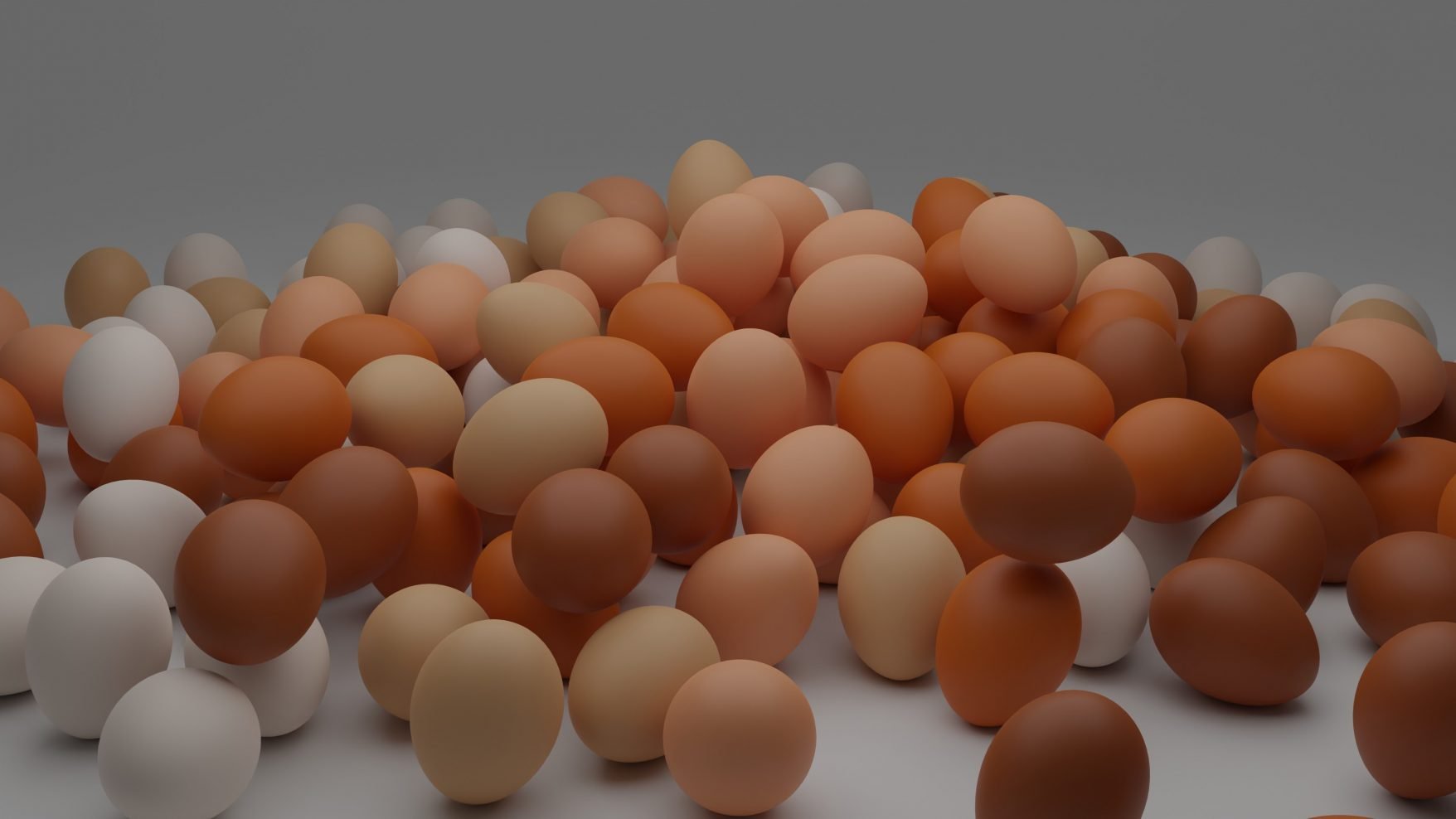 oggetti 3d grafica uova