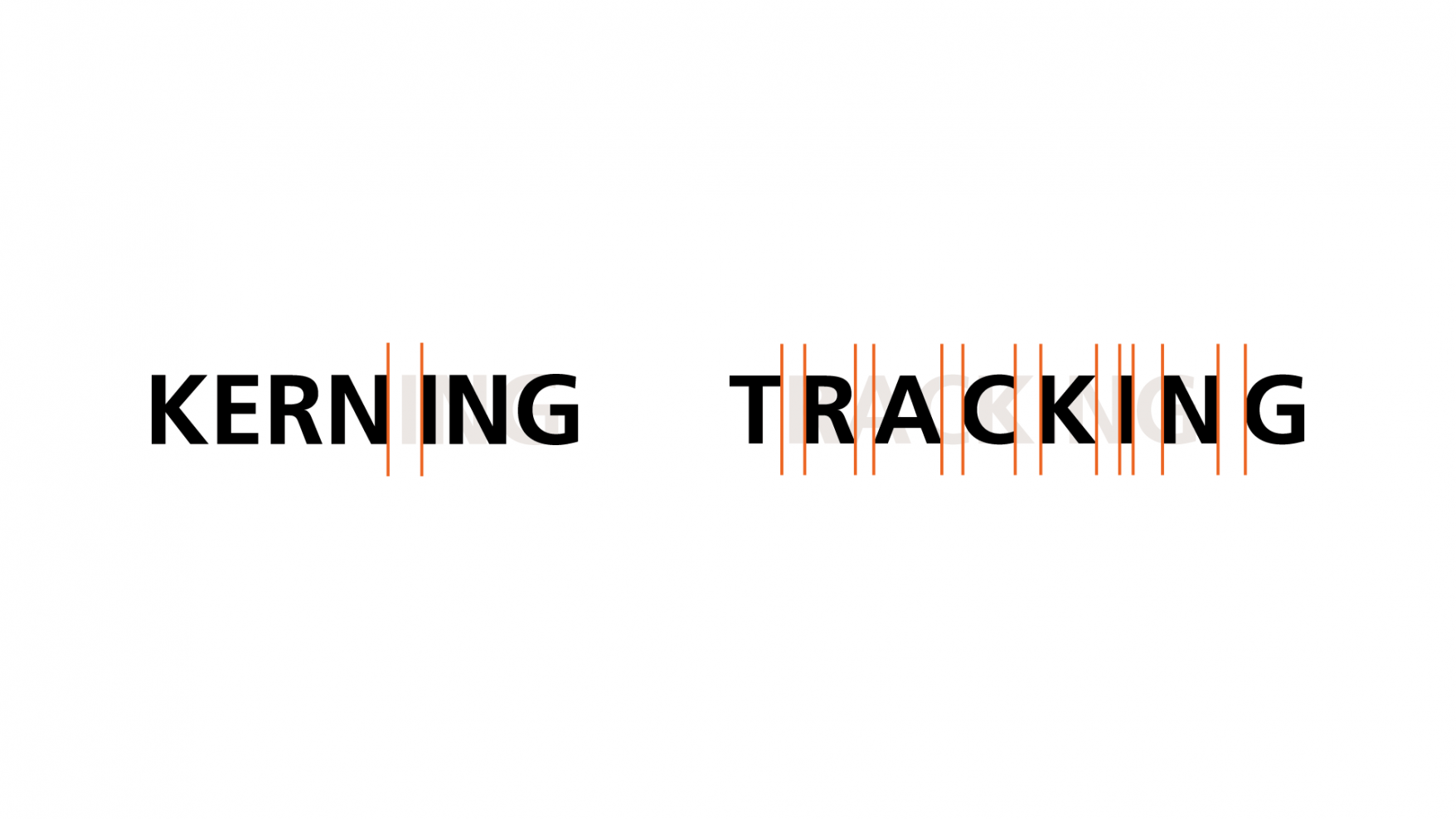 font differenze kerning tracking