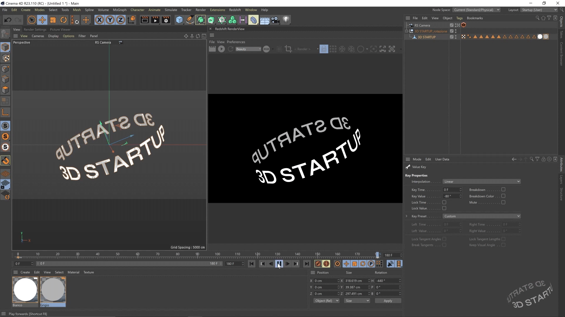 logo 3d startup animato